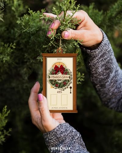 4" Wooden Hanging Christmas Ornament W3405