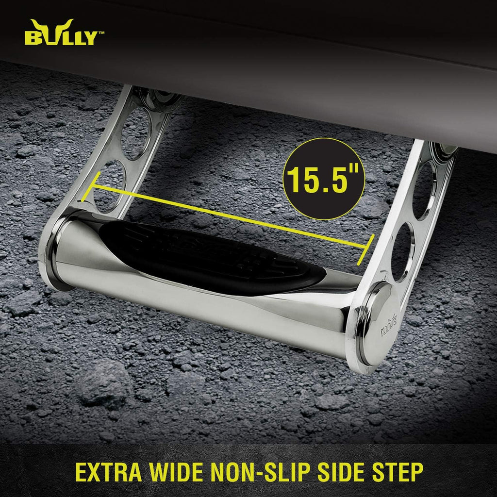 Black Aluminum Adjustable Side Hoop Step Pack of 2 G191