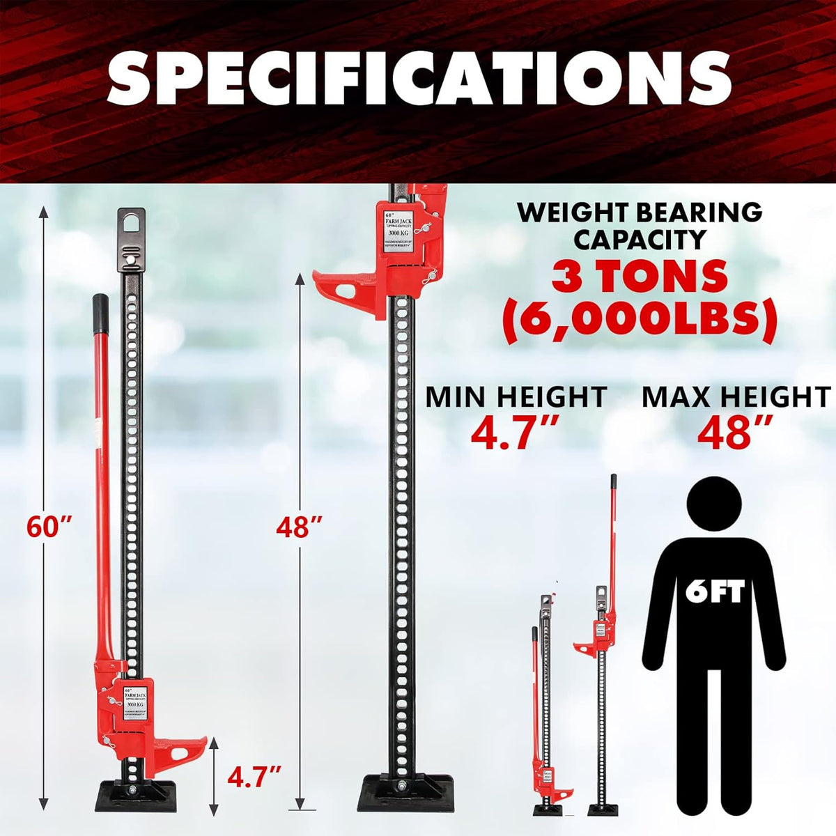 60 inch Steel Farm Jack G763