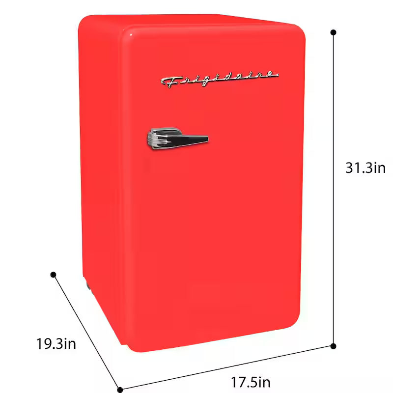 Retro Mini Fridge in Red with Freezer F168101