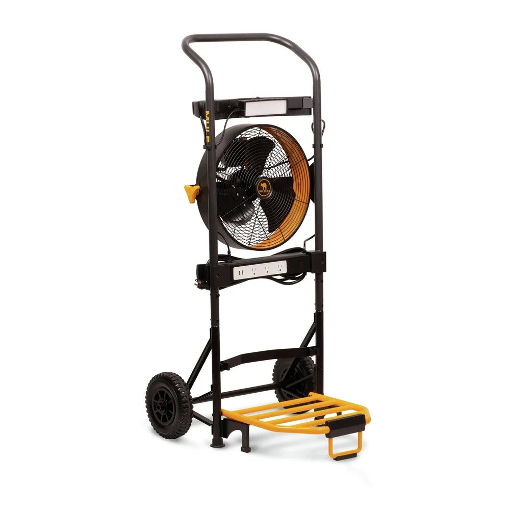 200 lbs. Capacity Hand Truck 5-in-1 Mobile Workshop with Integrated Fan and LED Light M6437