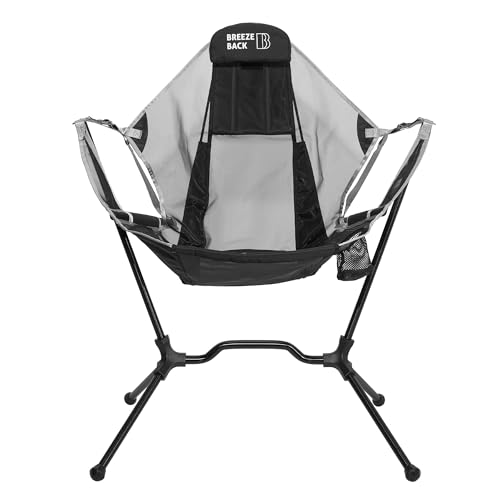 Lightweight Foldable Reclining Rocking Camping Chair with Cup Holder and Carry Bag P497