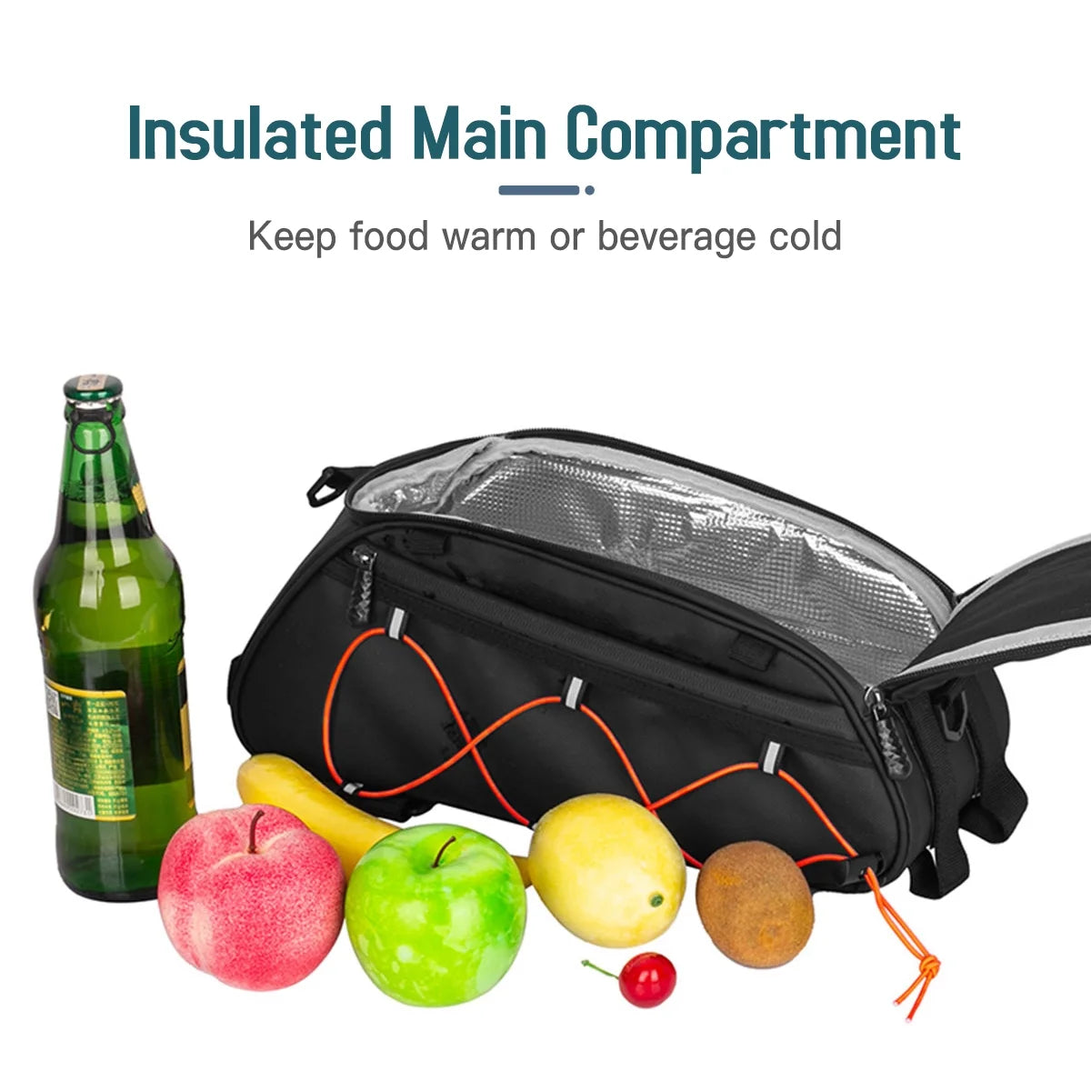 Bike Pannier Set 3 in 1 Rear Rack Bag with Hanging Side Bags K568