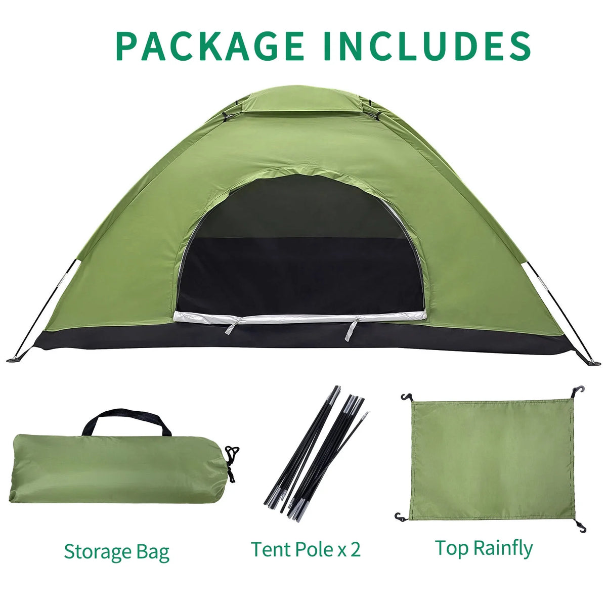 Green Lightweight Dome Camping Tent X20017