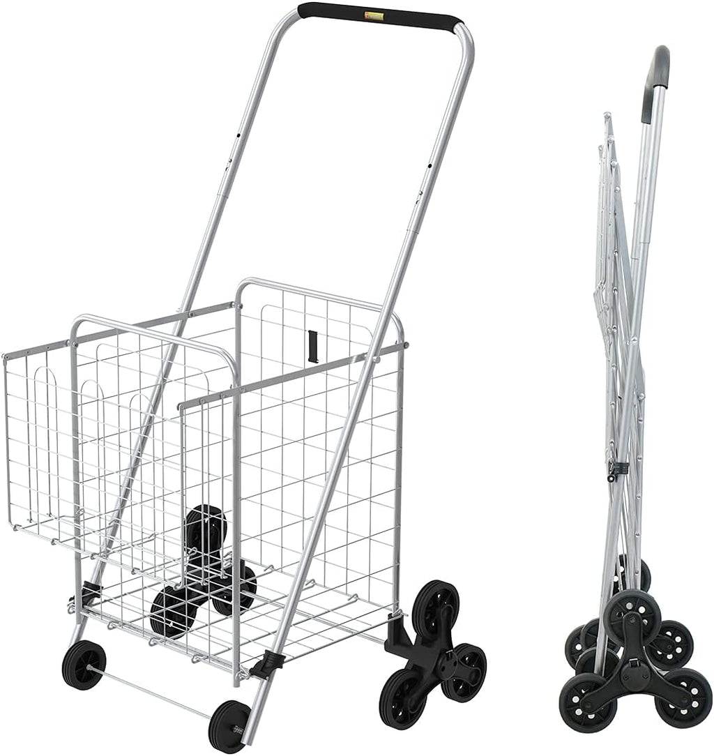 Grocery Shopping Cart with Wheels, 66 LBS Capacity, Collapsible C77499