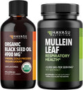 Organic Black Seed Oil Liquid + Mullein Leaf Capsules P202