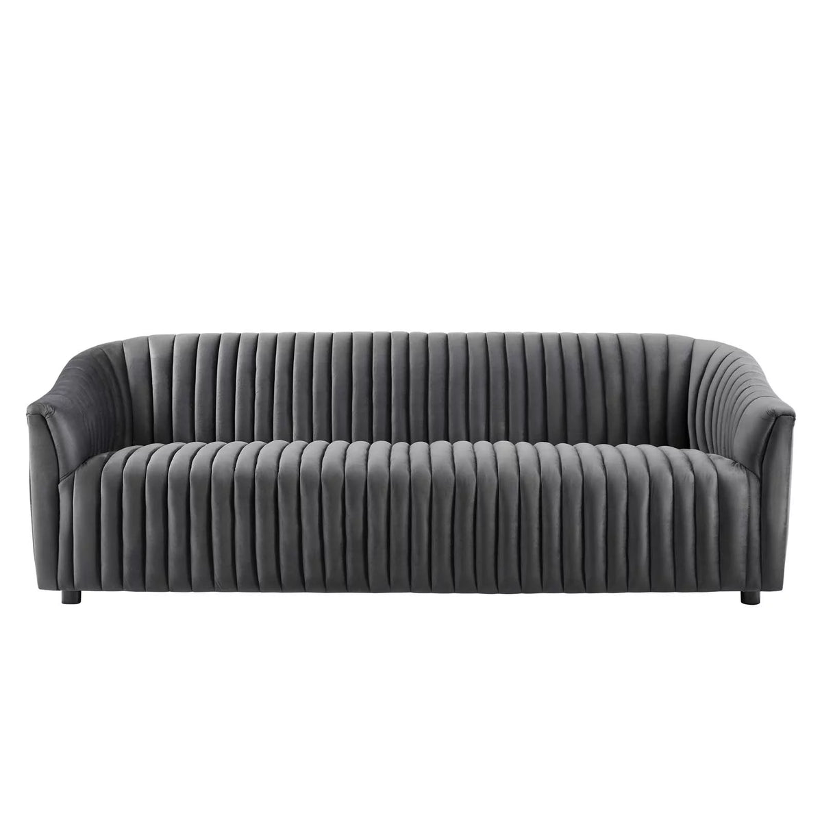 Charcoal Grey Velvet Tufted Sofa M999315