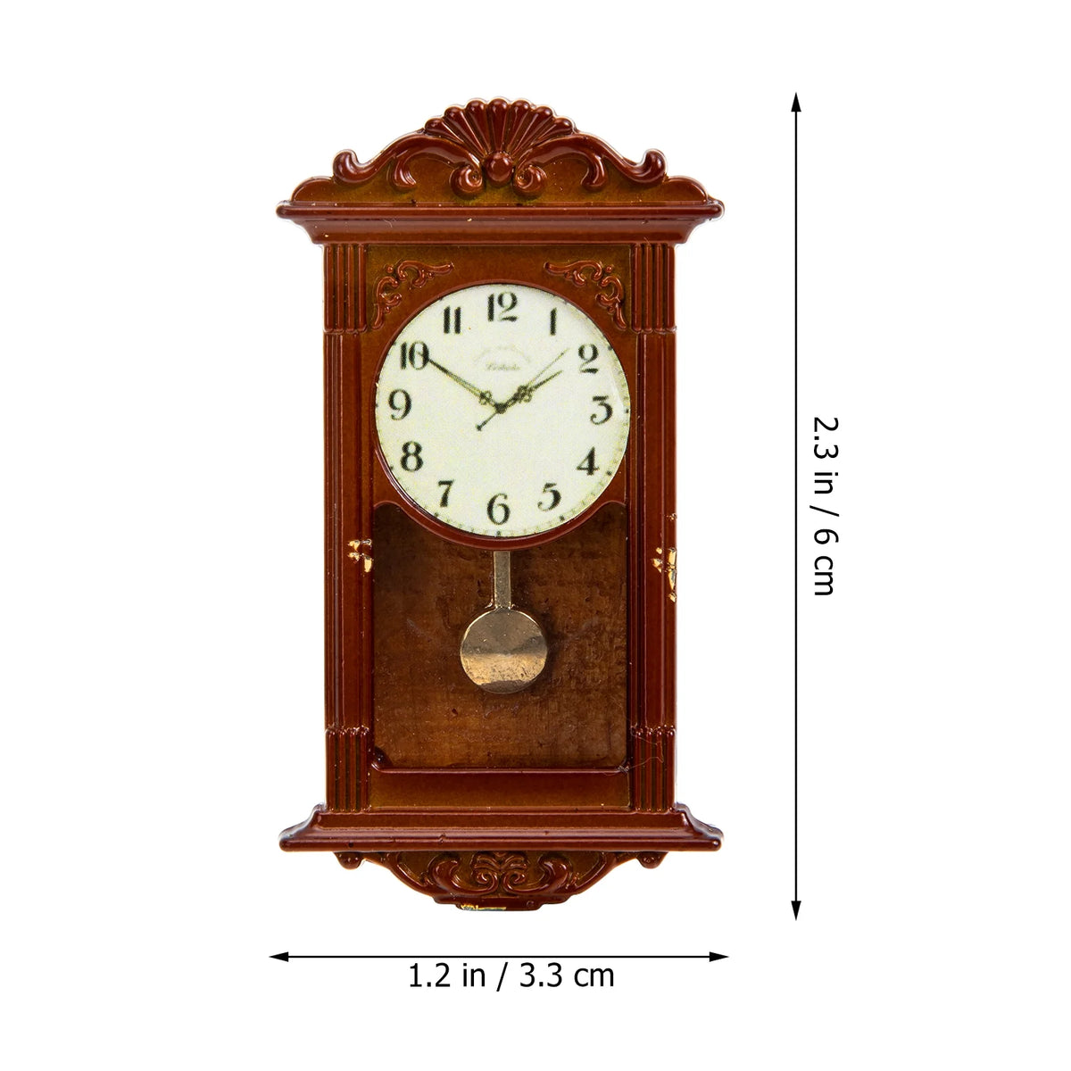 Vintage Metal Miniature Dollhouse Clock Z93711