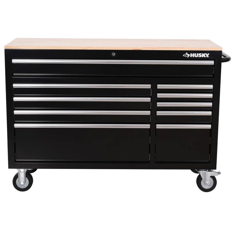 Black Mobile Workbench Cabinet G663