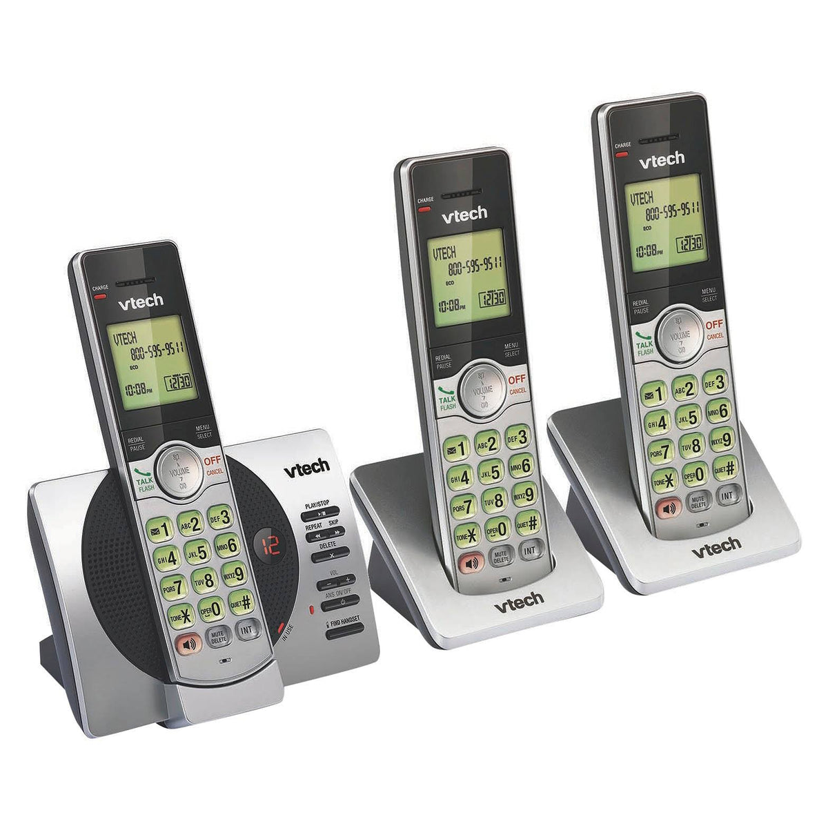 3-Handset Expandable Cordless Phone with Answering System O245
