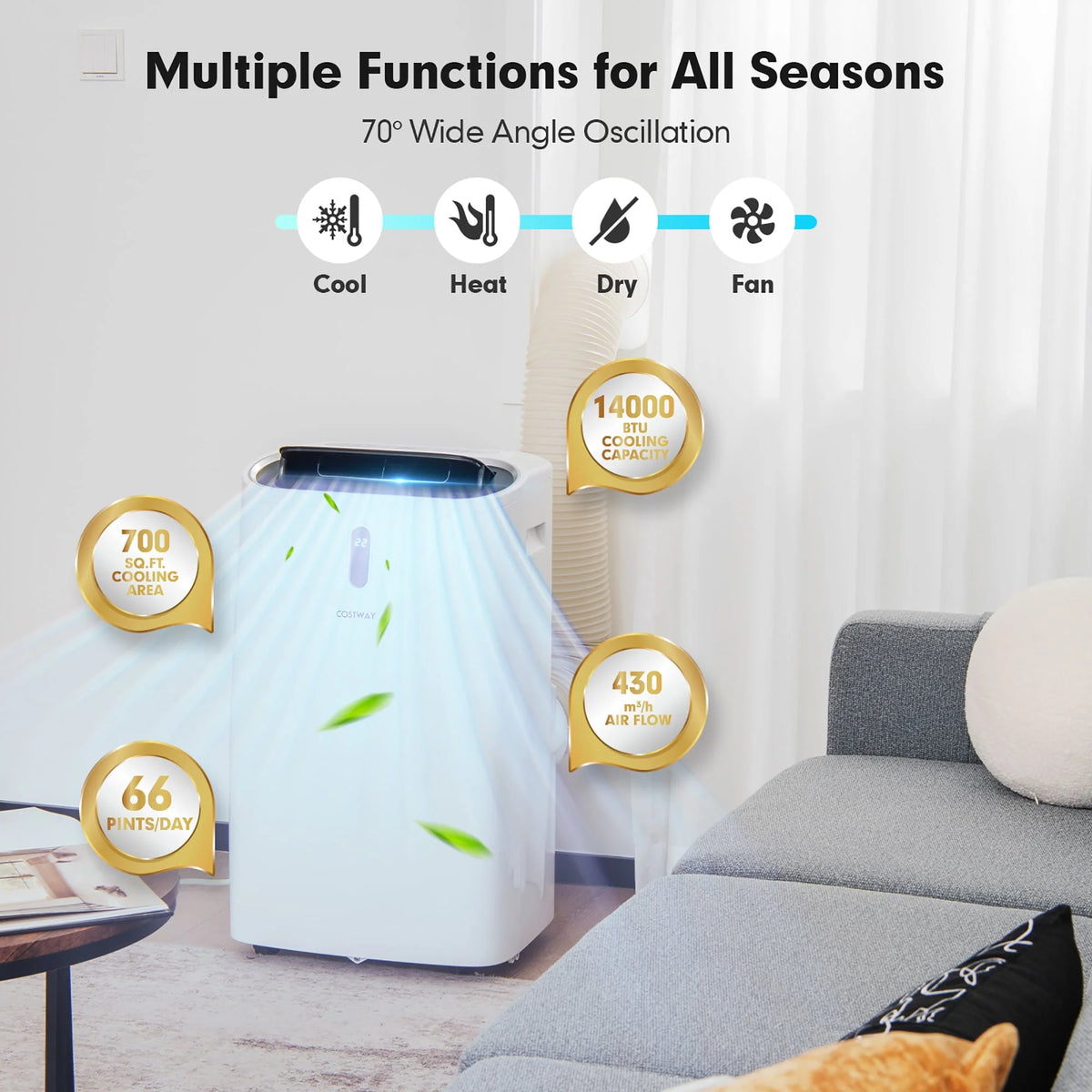 8800 BTU Portable Air Conditioner L9993