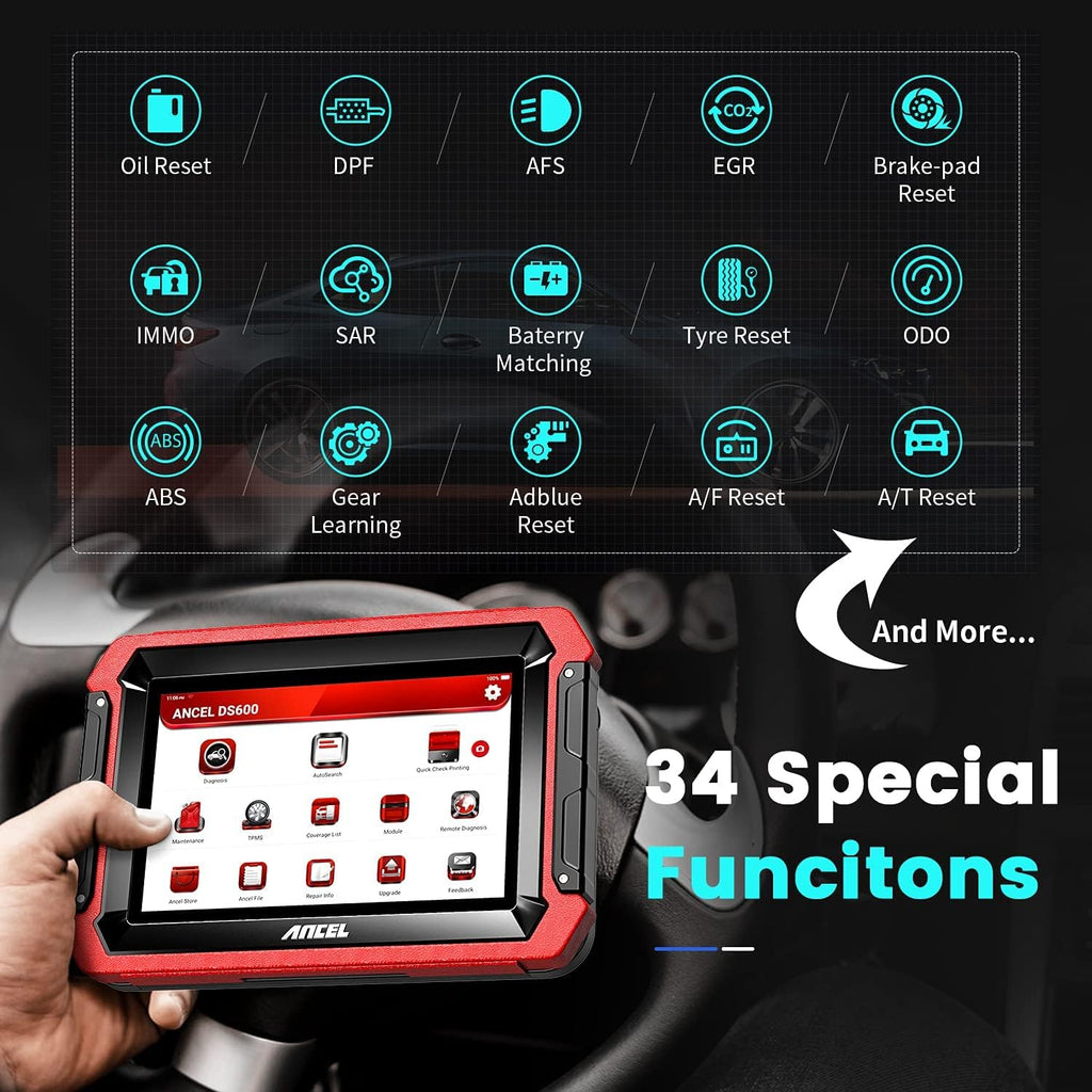 Bidirectional OBD2 Scan Tool with 34+ Services W60998