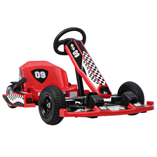 36v Electric Drift Kart with Adjustable Body Length, 3 Speed Mode, 350w Motor, Max Load 187lbs, Max Speed 16 Mph B884