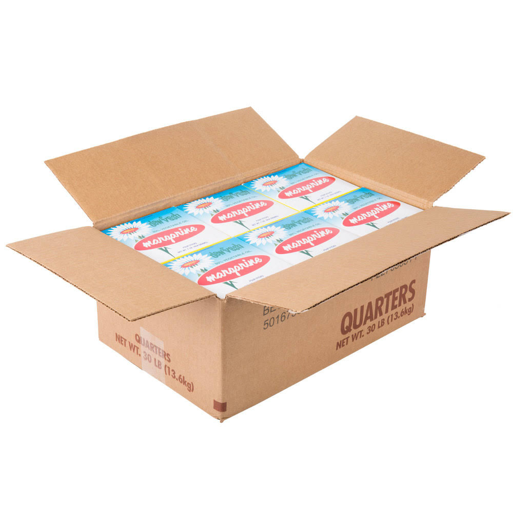 80 Percent Vegetable Oil Margarine Quarters - 30 per CASE J3148