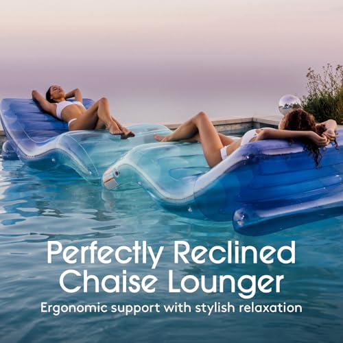 Giant Inflatable Blue Chaise Lounger Pool Float D473826