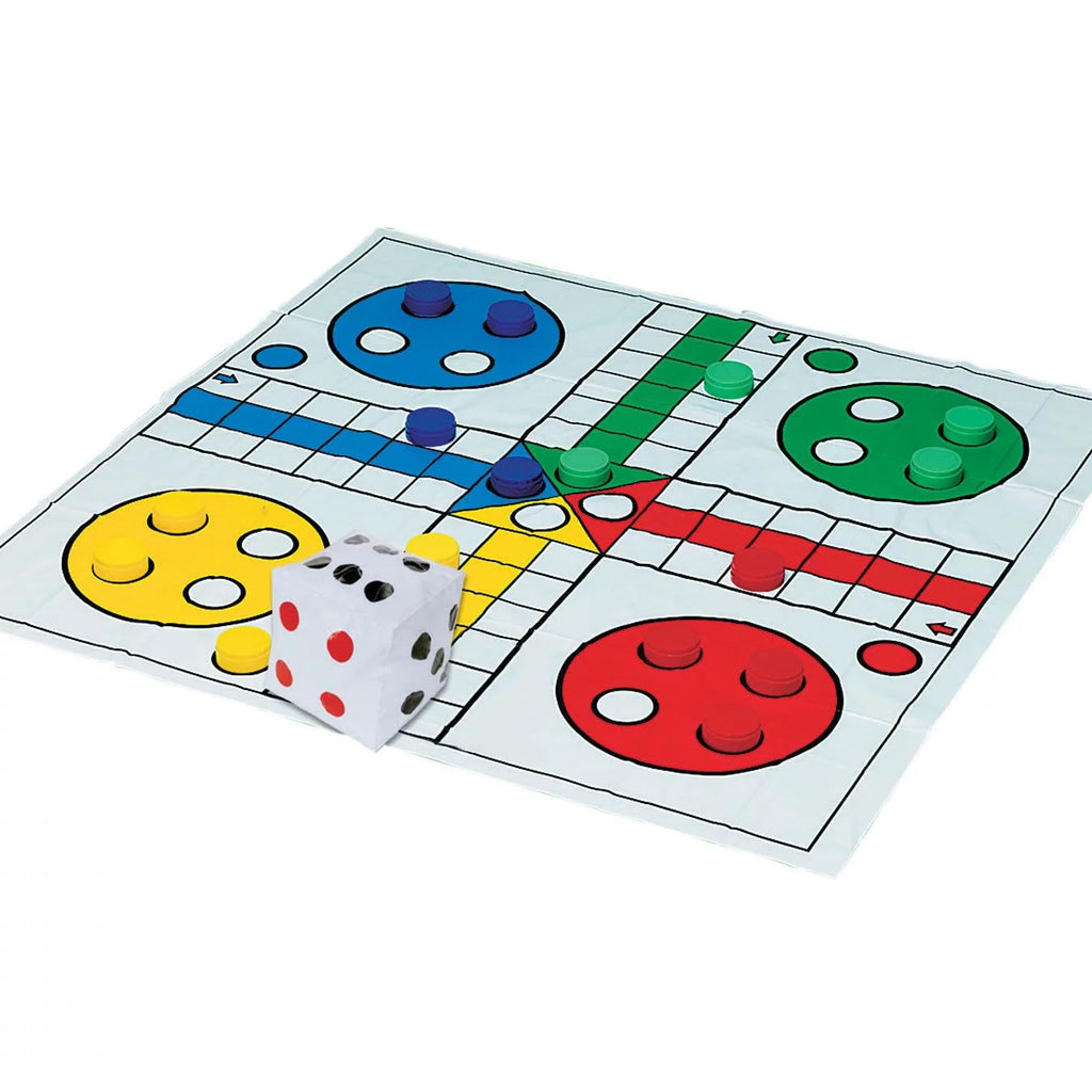 Jumbo Ludo Game with 40" Square Vinyl Game Mat and 5" Inflatable Die K2237