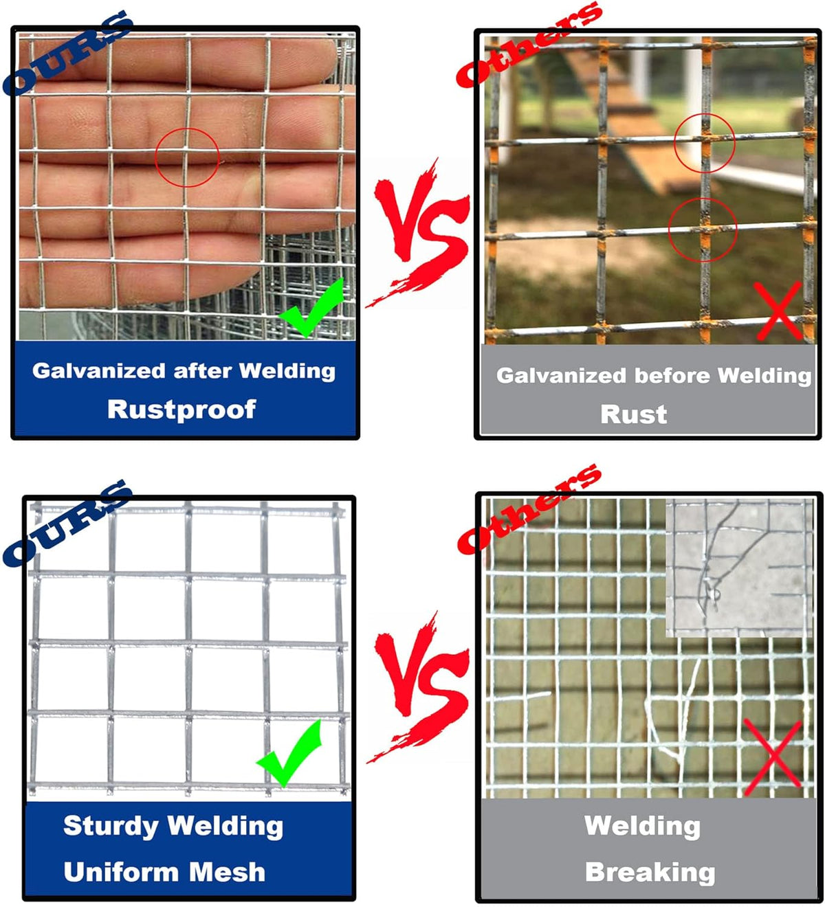 48x100 1/4 Inch 23Ga Galvanized Welded Wire Mesh Roll A2750