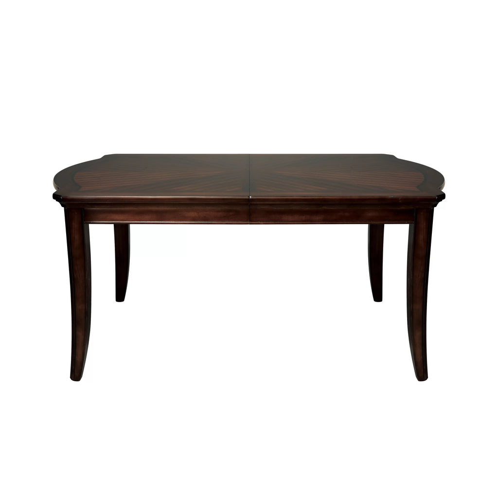 Cherry Finish 7pc Wood Dining Set with Extension Leaves I5168