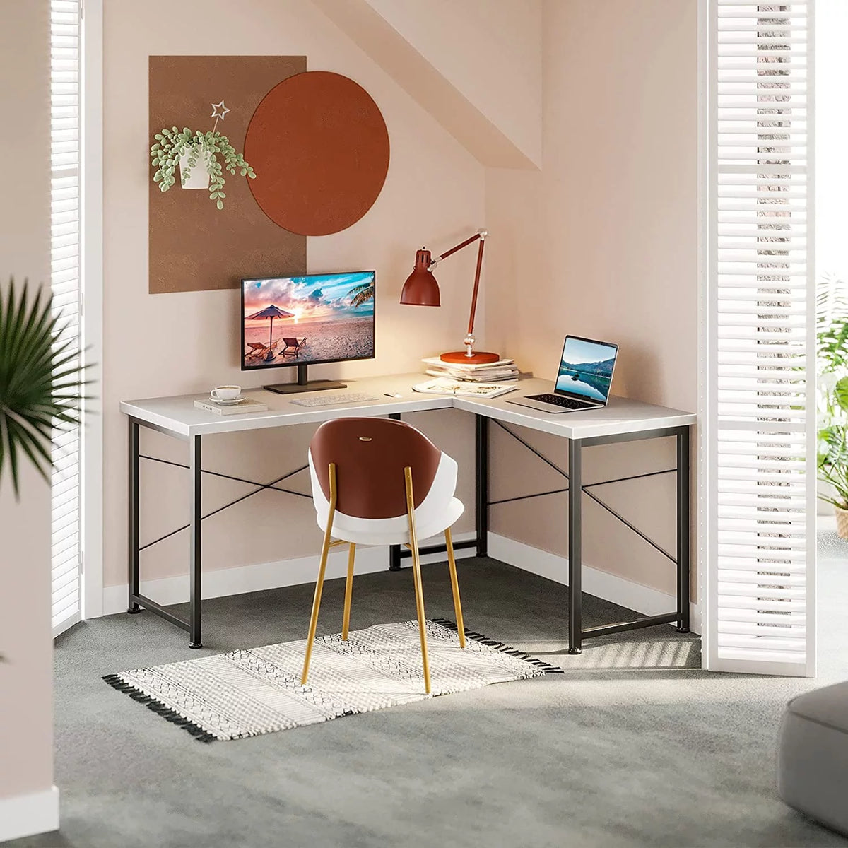 50" L Shaped Computer Desk A501783