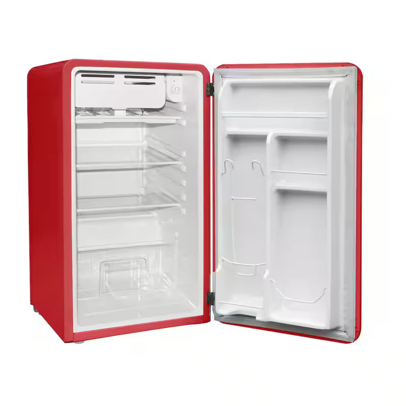 Retro Mini Fridge in Red with Freezer F168101