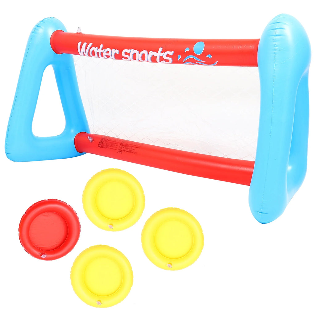 Inflatable Pool Float Set with Volleyball Net and Volleyballs A480