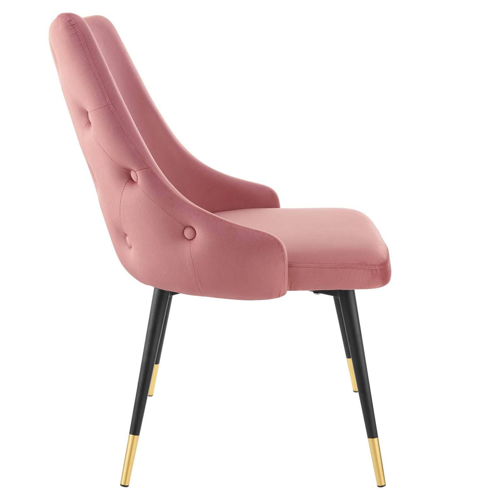 Navy Tufted Velvet Dining Side Chair A466