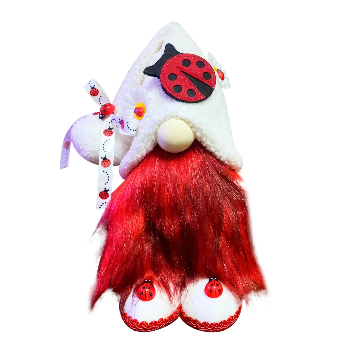 Ladybugs Daisy Gnome Holiday Ornament Doll Decorations W453