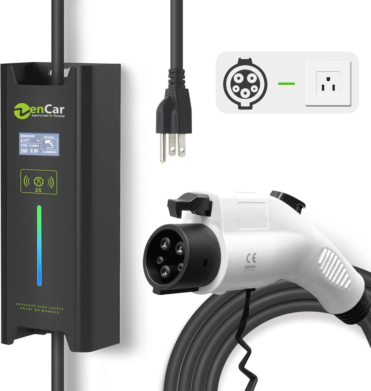 Portable Level 1 EV Charger, 16A, 110V, NEMA 5-15 O233