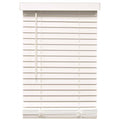 White Cordless Faux Wood Blind V4759