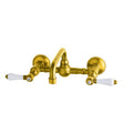 Wall Mount Bridge Lavatory Faucet with Crystal Cross Handles E41268