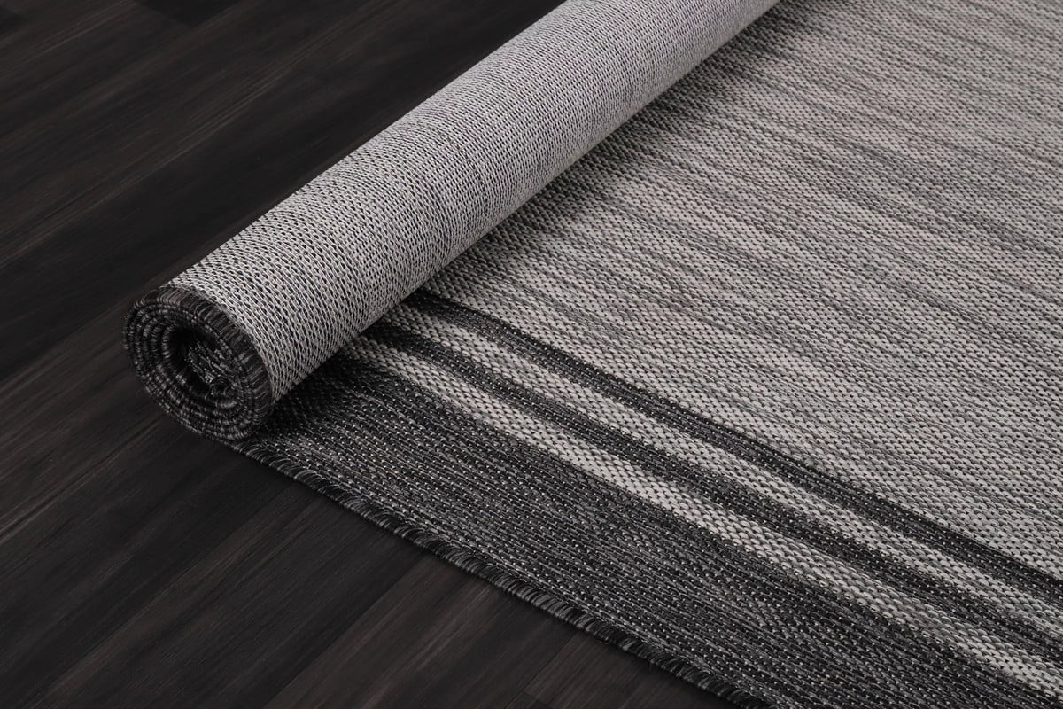 Silver Gray 8'x10' Indoor/Outdoor Area Rug C2626