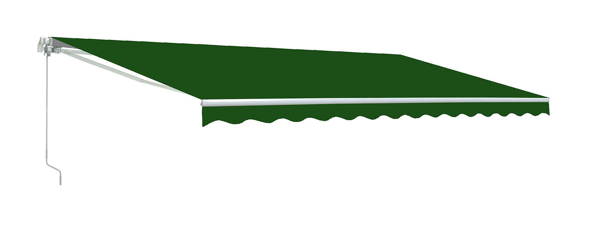 Motorized Retractable Patio Awning, Green N2053