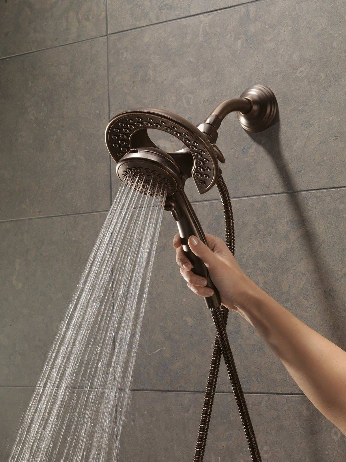 Venetian Bronze Dual Hand Held Rain Shower Heads 2 in 1 Combo C3200