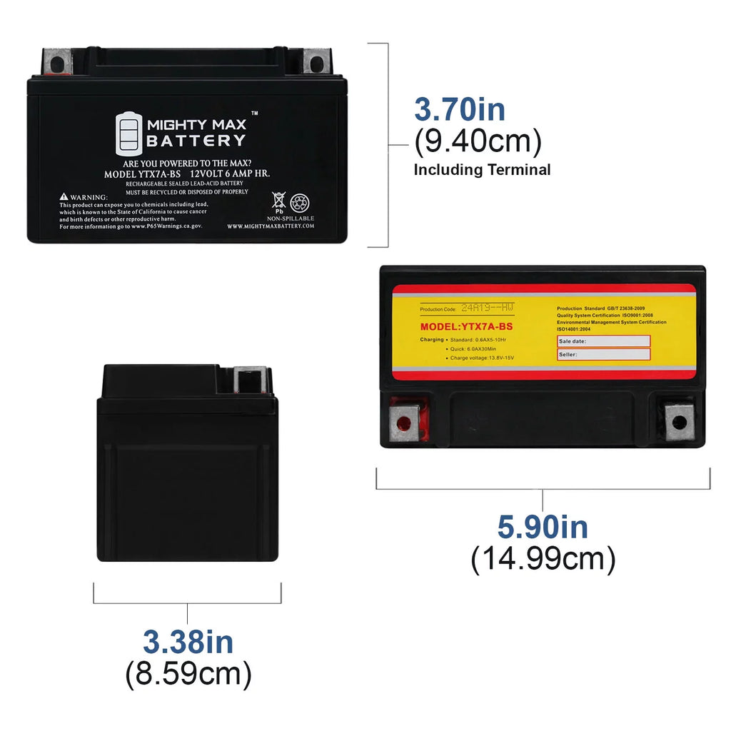 Motorcycle Powersports Scooter Battery D233