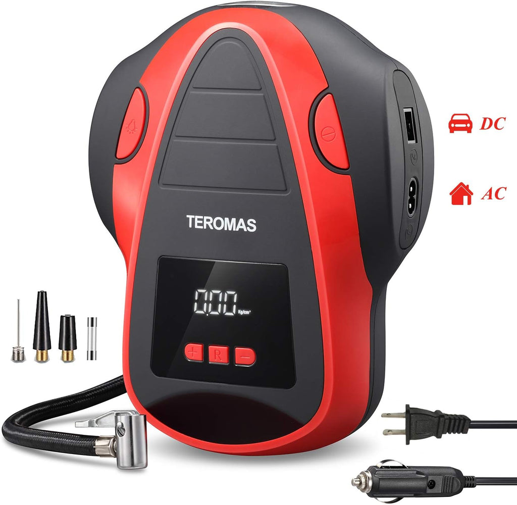 Portable Digital Tire Inflator Air Compressor with Pressure Gauge, Blue, Pack of 2 I570