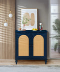 Rattan Storage Cabinet with Doors and Shelves C299