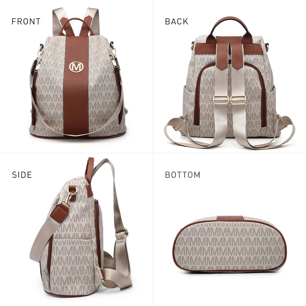 Anti-Theft Travel Backpack and Purse Wallet Set 2pcs S453570