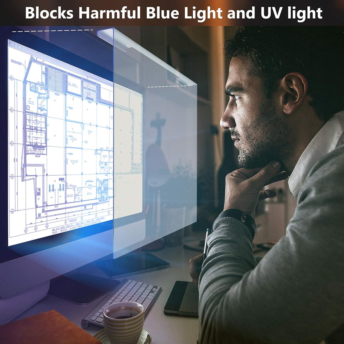 21.5 inch Blue Light Blocking Screen Protector Panel Pack of 2 V16881
