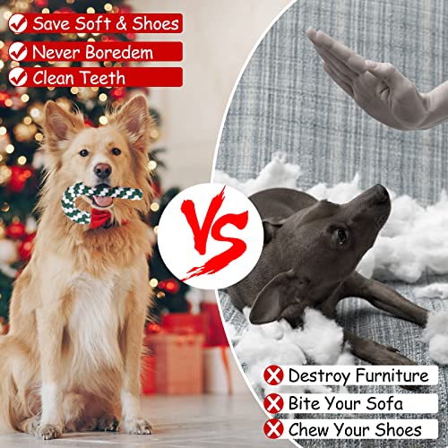 16 Pieces Christmas Dog Rope Toys Q864