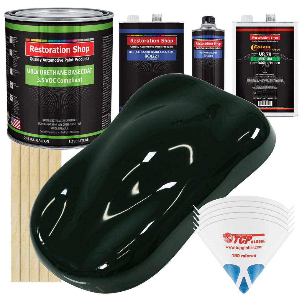 Rock Moss Green Gallon Low VOC Urethane Basecoat Clearcoat Car Auto Paint Kit A91366