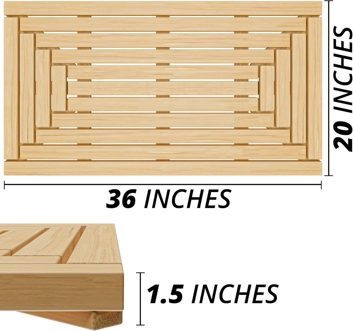 Bamboo Bath Mat Pack of 2 O532806