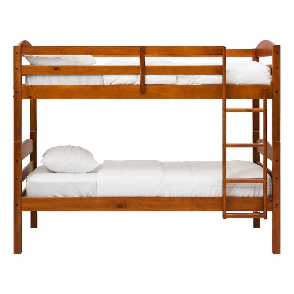 Twin-over-Twin Solid Wood Bunk Bed Frame in Cherry G767240