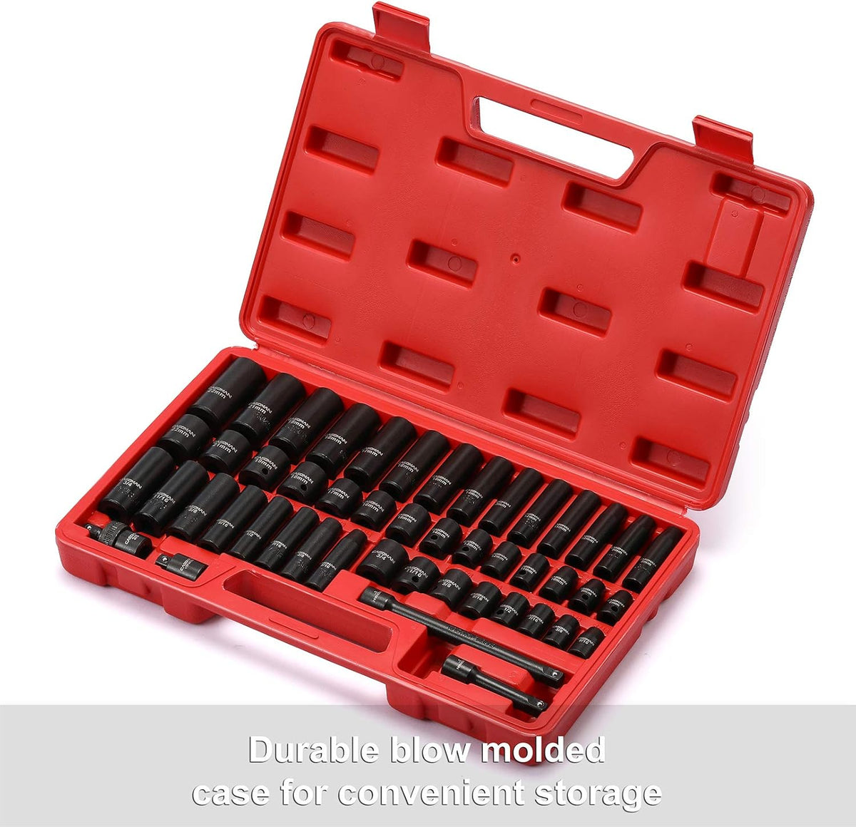 3/8 Drive 48 Piece SAE and Metric Impact Socket Set B485973