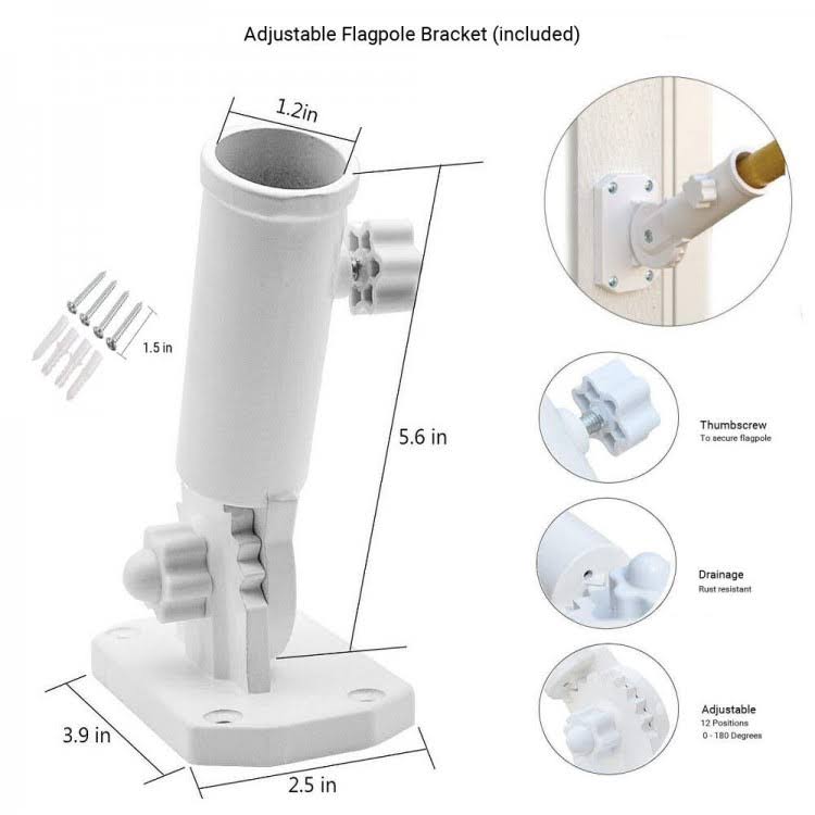 Flag Bracket and Pole Set A712