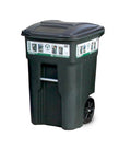 32 Gallon Trash Can with Wheels and Attached Lid A769