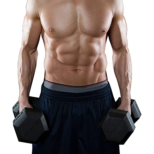 Rubber Coated Cast Iron Hex Dumbbell Free Weights F820253