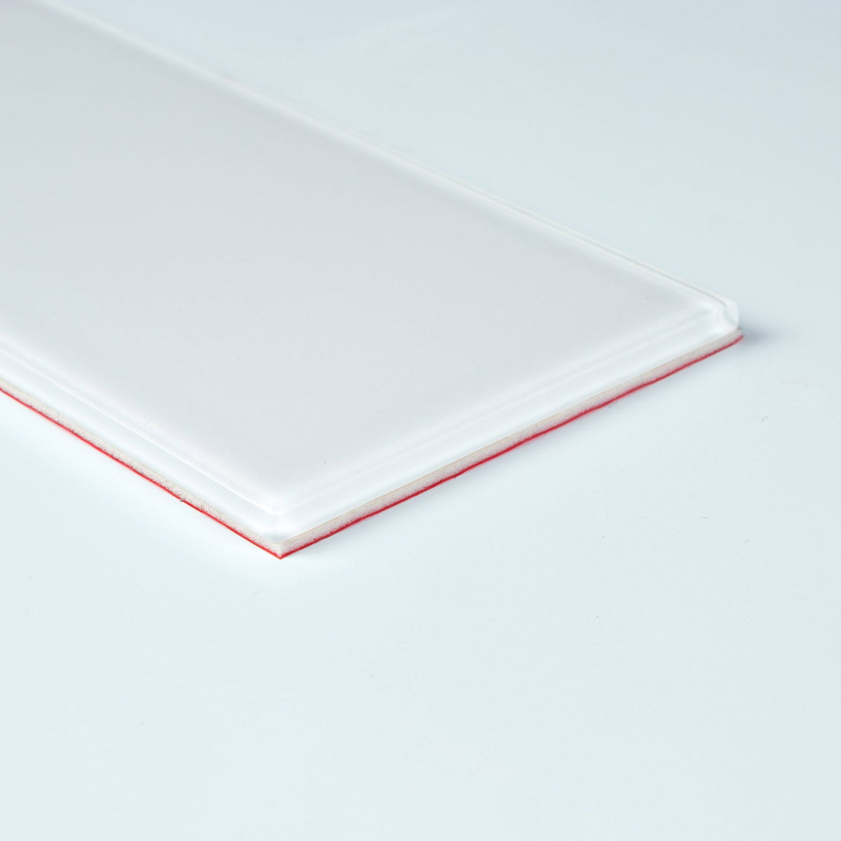 3x22 x 6x22 x 5mm Glass Peel & Stick Subway Tile - 8 Square Feet per Carton - Super White I19658