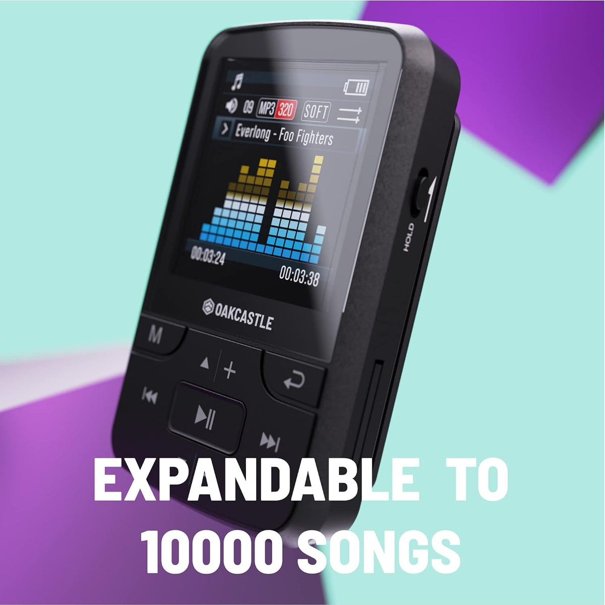 8GB MP3 Player with Bluetooth, FM Radio, Micro SD Slot, Pack of 2 X699