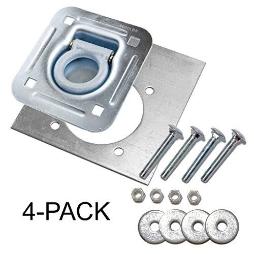 4-Pack Recessed Pan D-Ring Trailer Tie Downs S4980