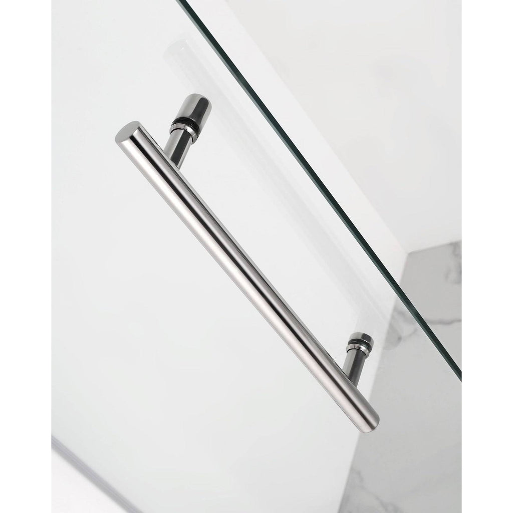 72x22 High x 22x22 Wide Frameless Shower Door Stainless Steel Y6306